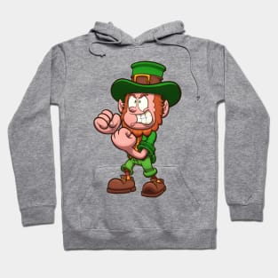 Angry Leprechaun Ready To Fight Hoodie